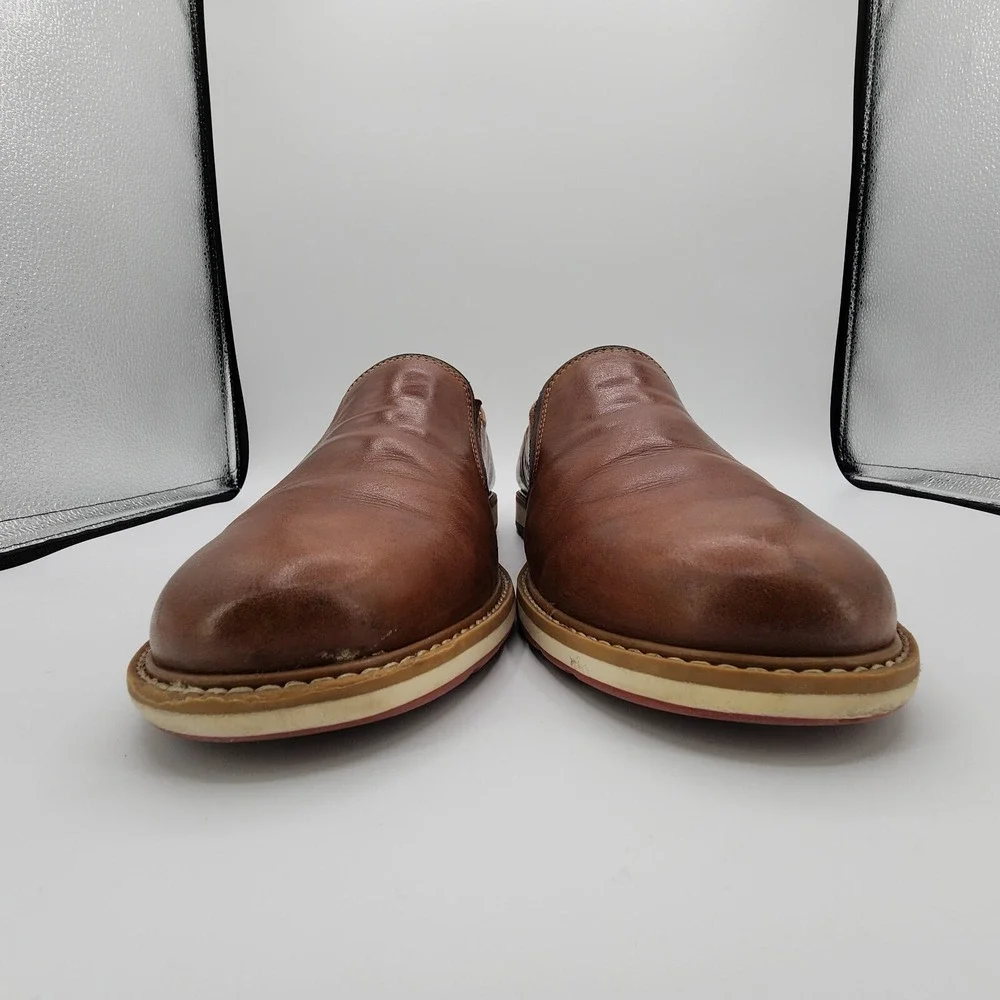 Pikolinos Berna Leather Loafers Mens 44 (US 10-10.5) Brown Elastic Slip On Shoes
